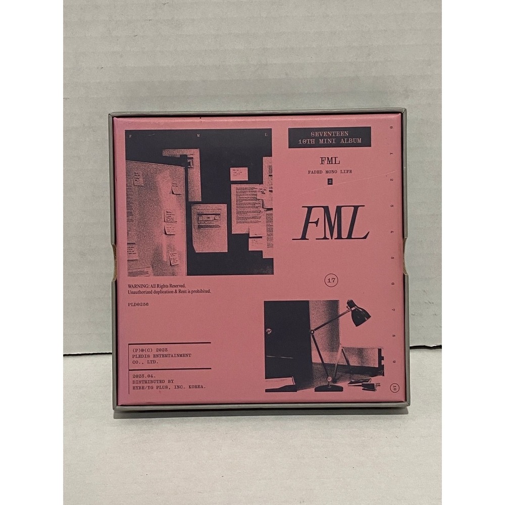 Seventeen FML 10th Mini Album Faded Mono Life Ver 2 Pink Grey CD Photobook 2023
